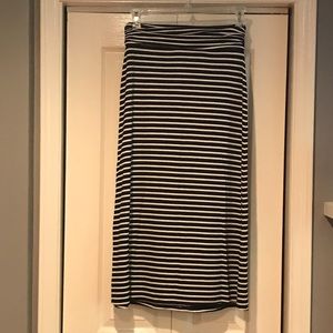 J. Crew Jersey Maxi Skirt XS Stripes